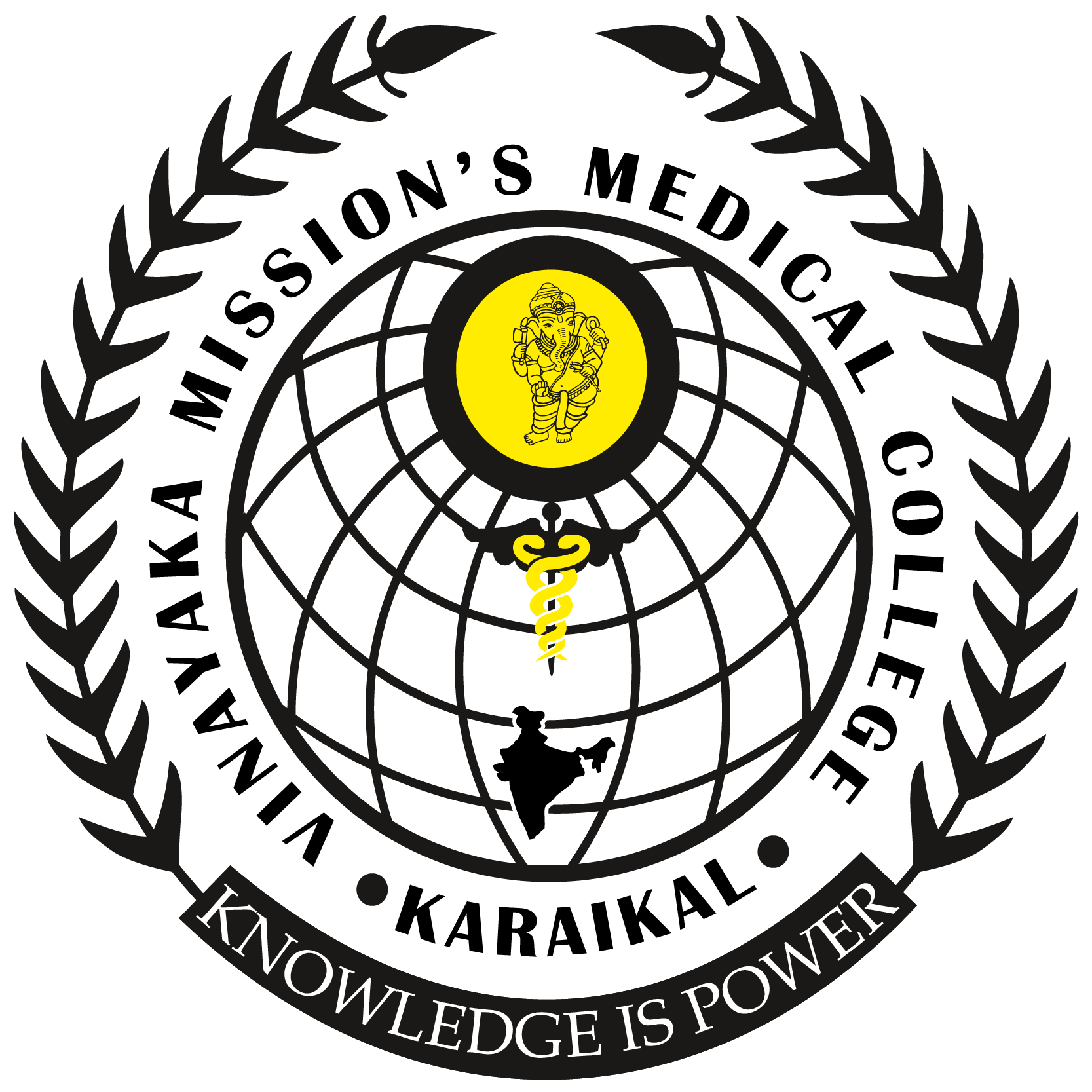 Vinayaka Mission's Medical College Logo